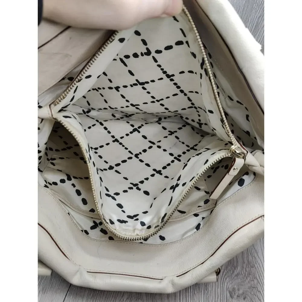Kate Spade Baxter Street Cobble Hill Carry All Leather Top Handle Bag Cream